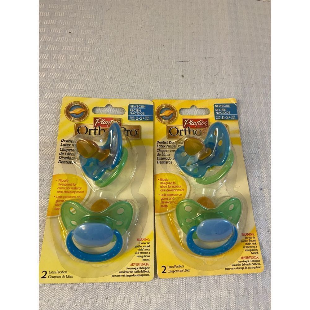 Playtex old stock ortho pro newborn  2010-2011 pacifiers paci‎